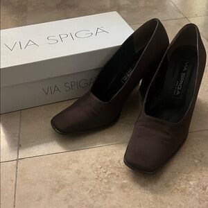 Via Spiga Dark Brown Women's Heels